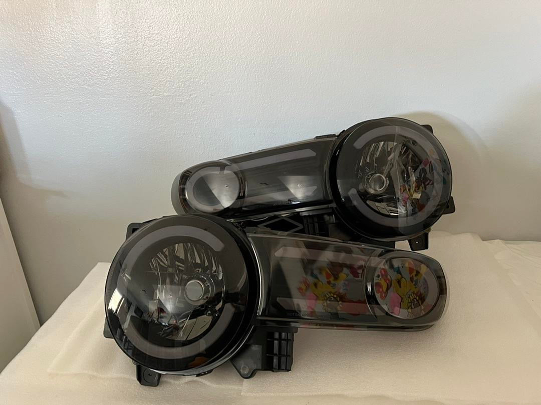 07-14 TOYOTA FJ CRUISER headlights black smoked amber