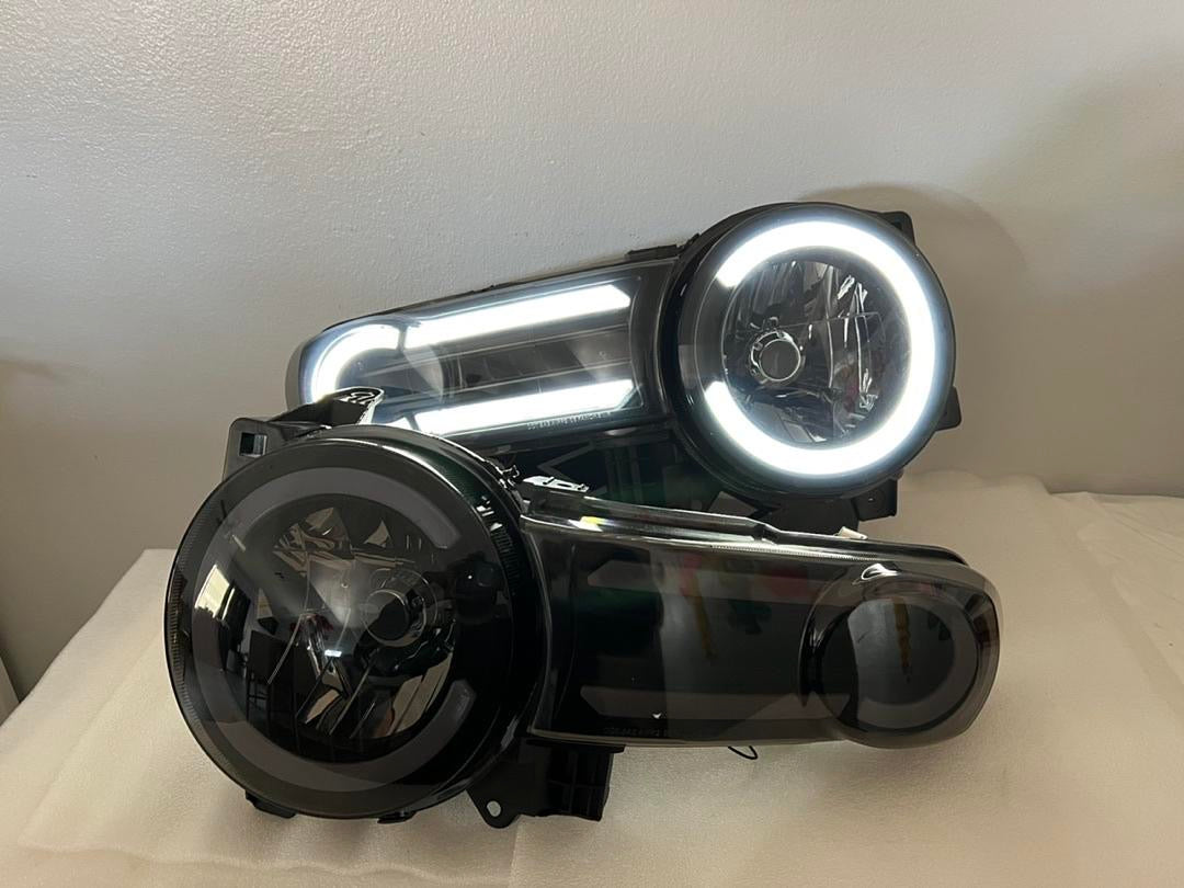 07-14 TOYOTA FJ CRUISER headlights black smoked amber