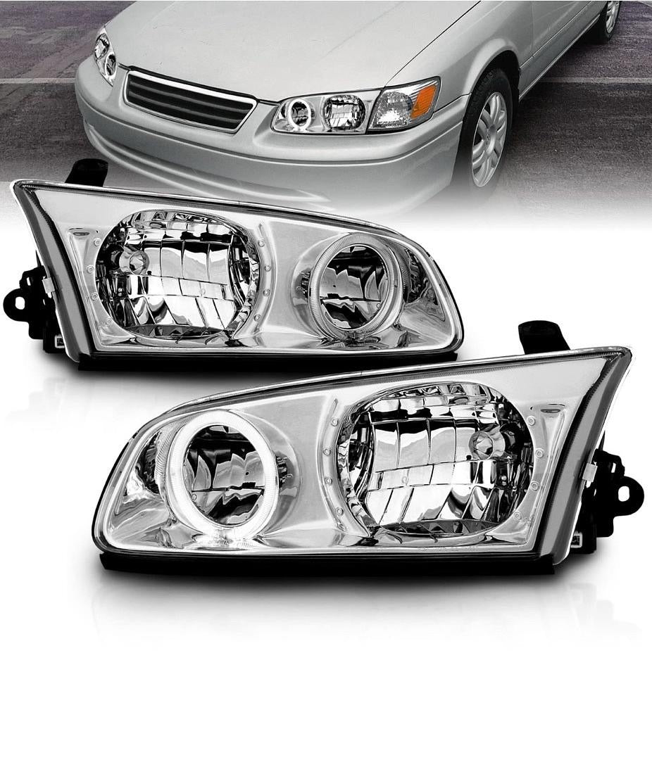 00-01 TOYOTA CAMRY LED HALO SET CHROME CLEAR