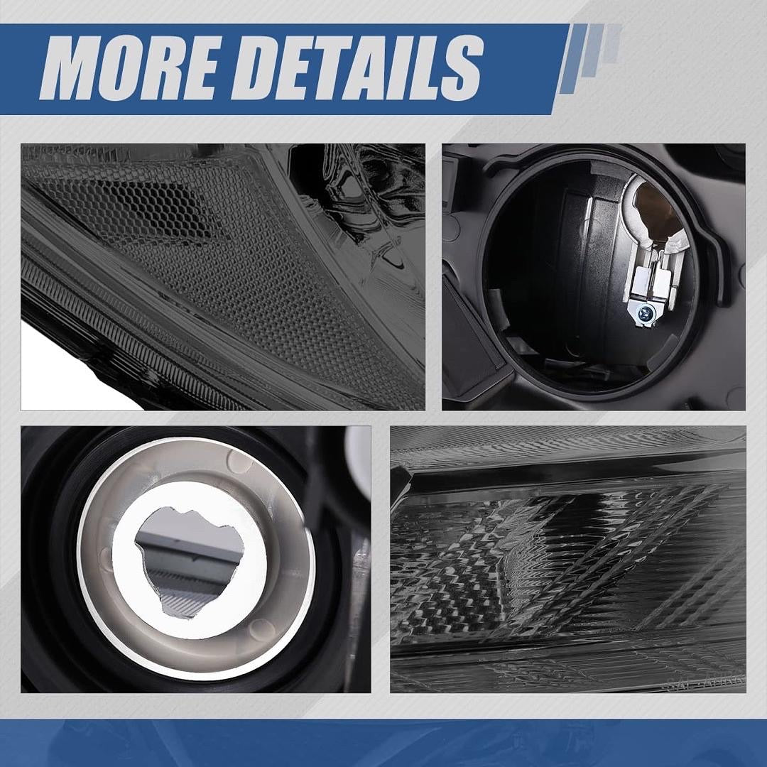 16-18 NISSAN SENTRA SMOKED HEADLAMPS HEADLIGHTS