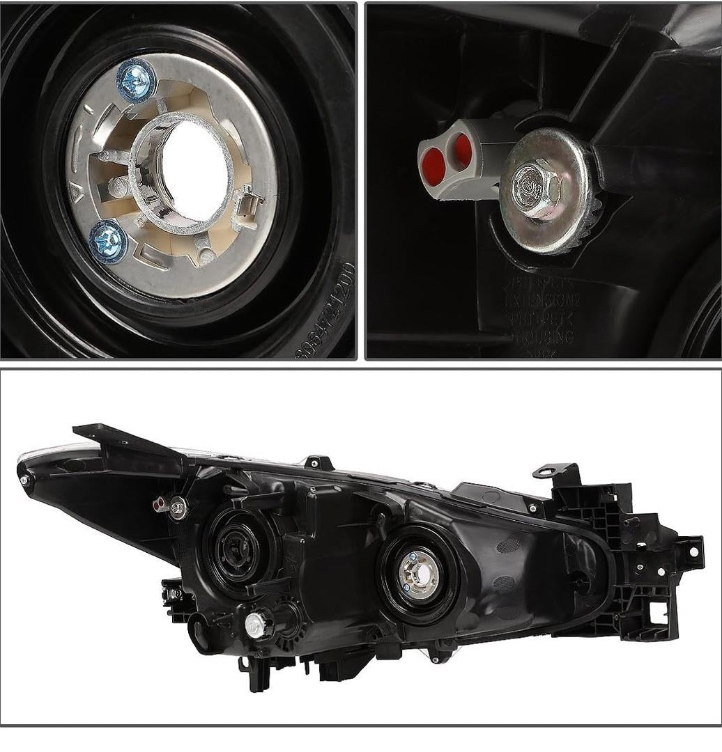 14-16 MAZDA 3 HEADLIGHTS CHROME / CLEAR