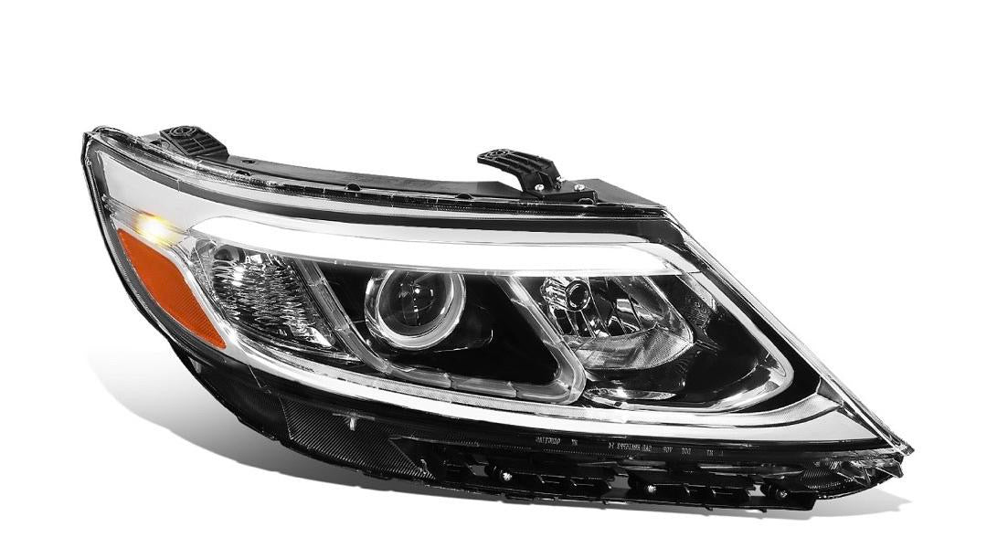 14-15 KIA SORENTO EX/SX OE STYLE BLACK AMBER PAIR OF HEADLIGHTS