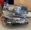 Open Box 98-01 KIA SEPHIA BLACK AMBER HEADLIGHTS