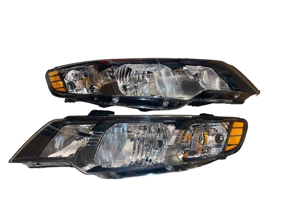 10-13 KIA FORTE BLACK HOUSING AMBER CORNER HEADLIGHTS REPLACEMENT