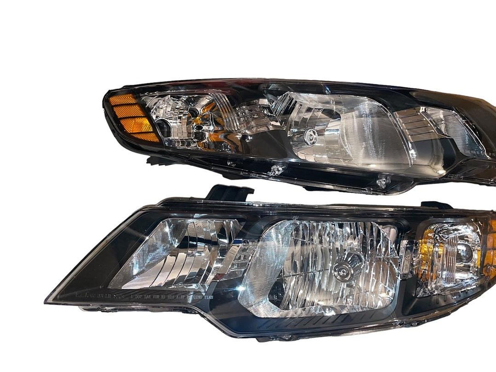 10-13 KIA FORTE BLACK HOUSING AMBER CORNER HEADLIGHTS REPLACEMENT