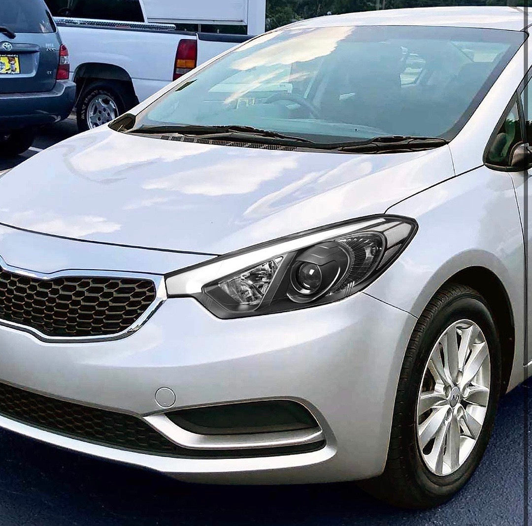 CHROME HOUSING PROJECTOR HEADLIGHTS REPLACEMENT FOR 14-16 FORTE