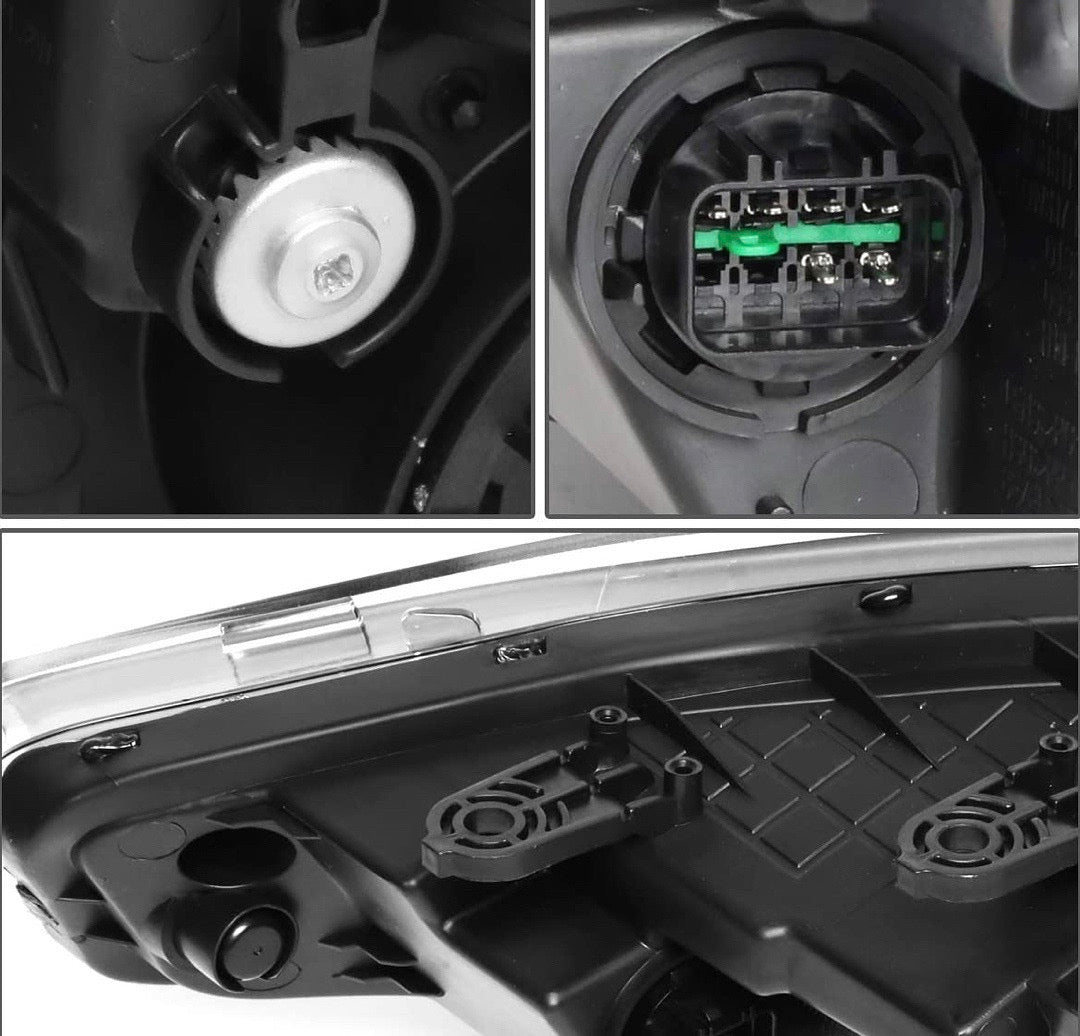 CHROME HOUSING PROJECTOR HEADLIGHTS REPLACEMENT FOR 14-16 FORTE
