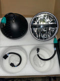 97-17 JEEP WRANGLER JK TJ LJ CJ 18 WRANGLER JK WITH ADAPTER HARNESS (LEFT & RIGHT) DOT APPROVED 7 INCHES LED HEADLIGHT HIGH LOW BEAM COMPATIBLE WITH