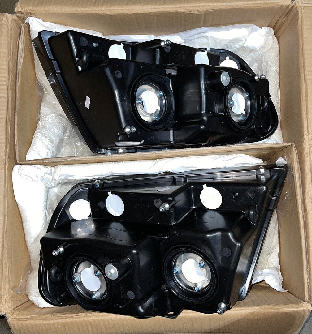 99-04 JEEP GRAND CHEROKEE SMOKED LENS CLEAR CORNER HEADLIGHTS