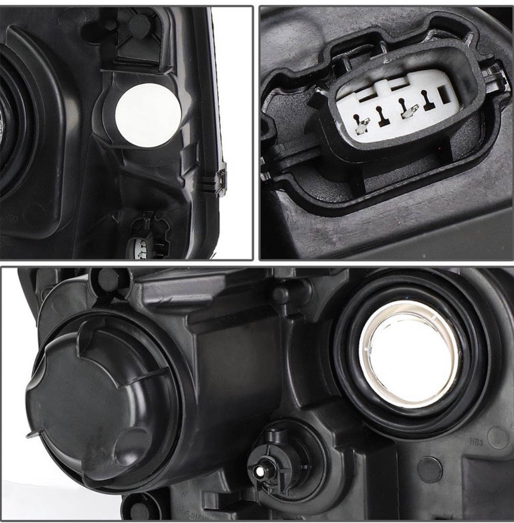 OB 14-16 GRAND CHEROKEE BLACK HOUSING amber PROJECTOR HEADLIGHTS