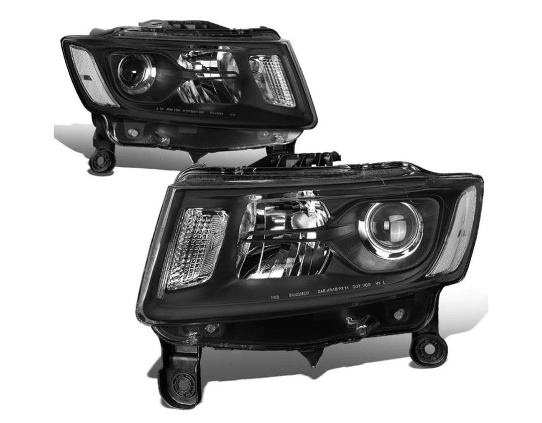 Open Box 14-16 JEEP GRAND CHEROKEE BLACK HOUSING HEADLIGHTS