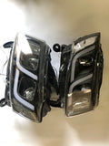 REFURBISHED 14-16 JEEP GRAND CHEROKEE BLACK SMOKED AMBER LED HEADLIGHTS