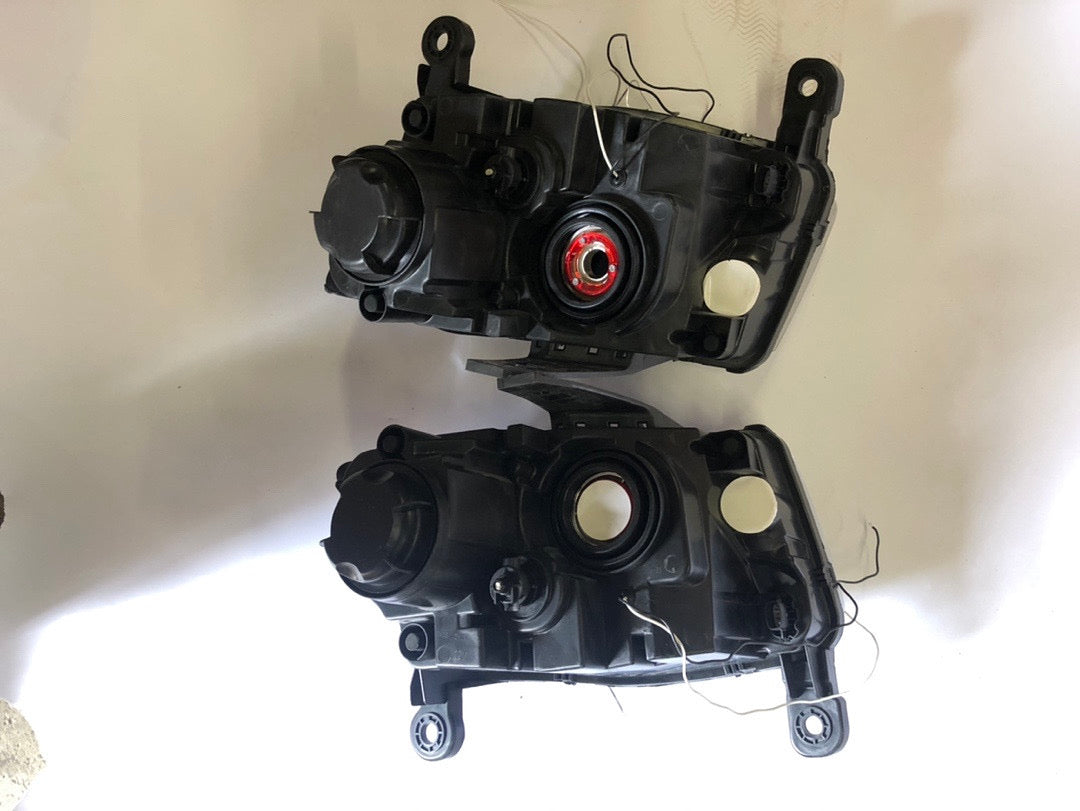 REFURBISHED 14-16 JEEP GRAND CHEROKEE BLACK SMOKED AMBER LED HEADLIGHTS