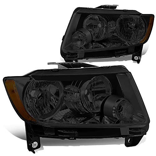 11-13 GRAND CHEROKEE SMOKED LENS AMBER HEADLIGHTS