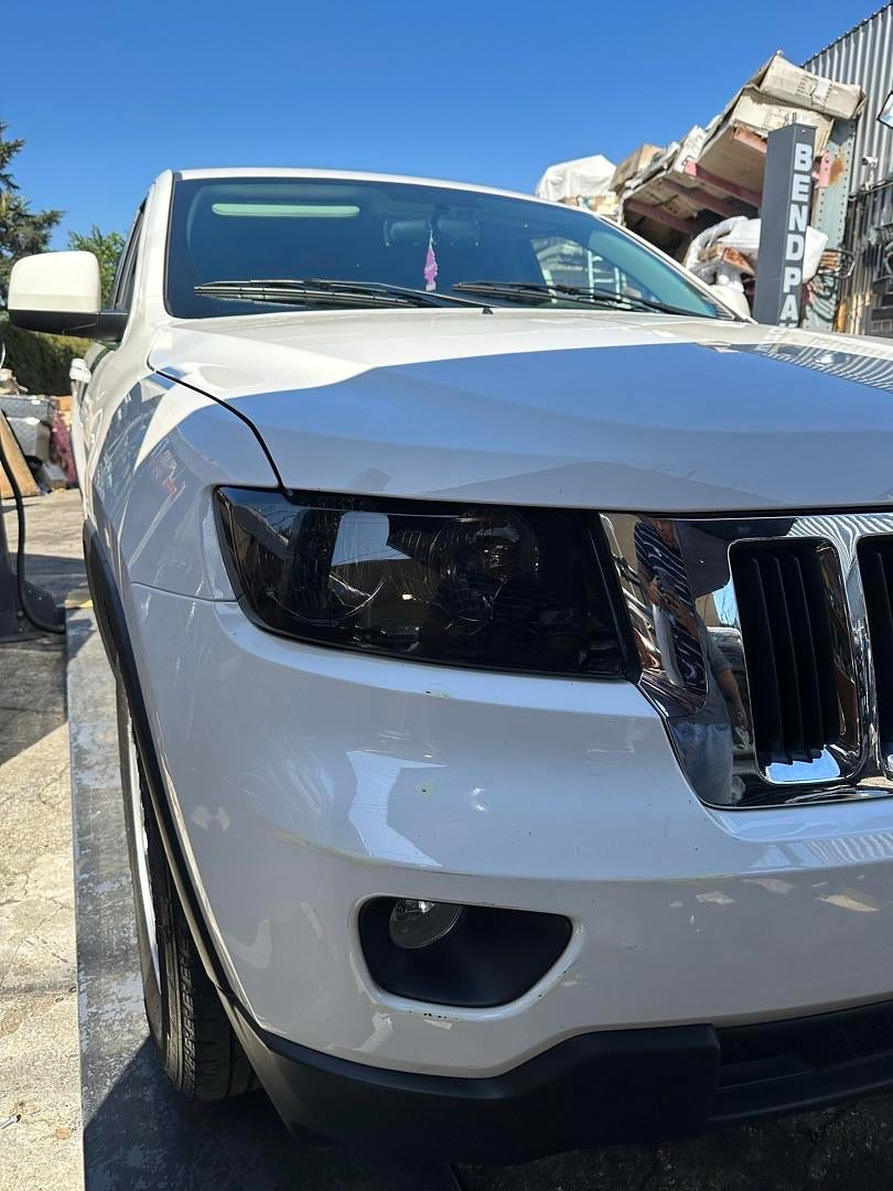 11-13 JEEP GRAND CHEROKEE BLACK SMOKED AMBER HEADLIGHTS LUCES