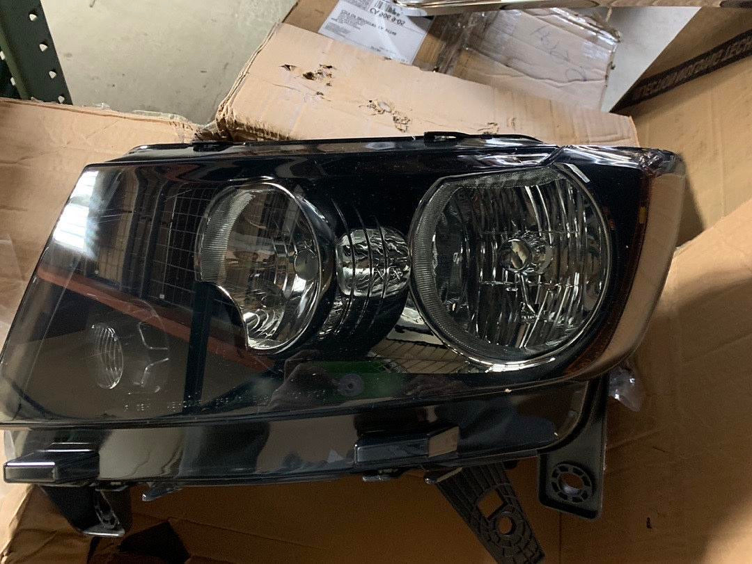 11-13 JEEP GRAND CHEROKEE BLACK SMOKED AMBER HEADLIGHTS LUCES