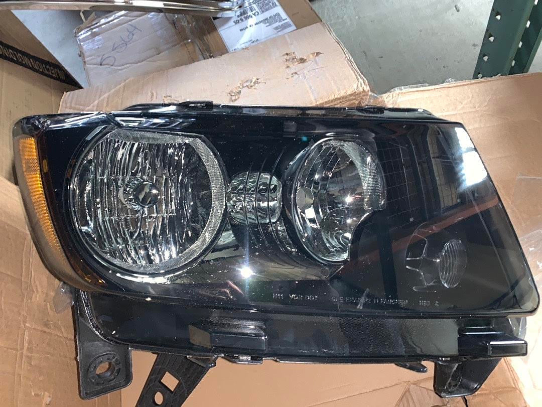 11-13 JEEP GRAND CHEROKEE BLACK SMOKED AMBER HEADLIGHTS LUCES