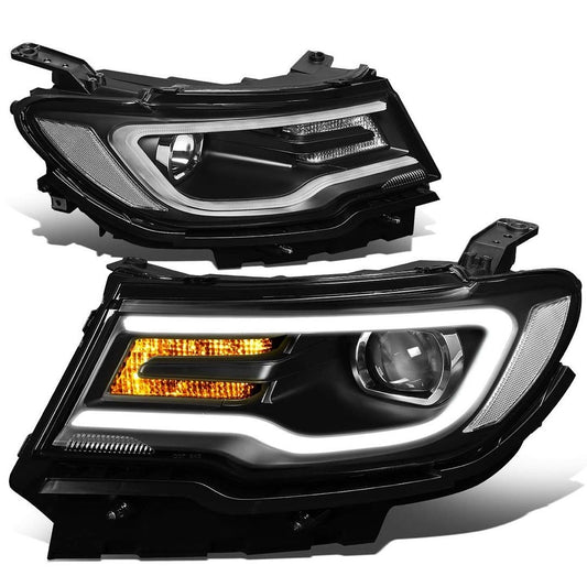 17-21 JEEP COMPASS BLACK HOUSING DRL PROJECTOR HEADLIGHTS