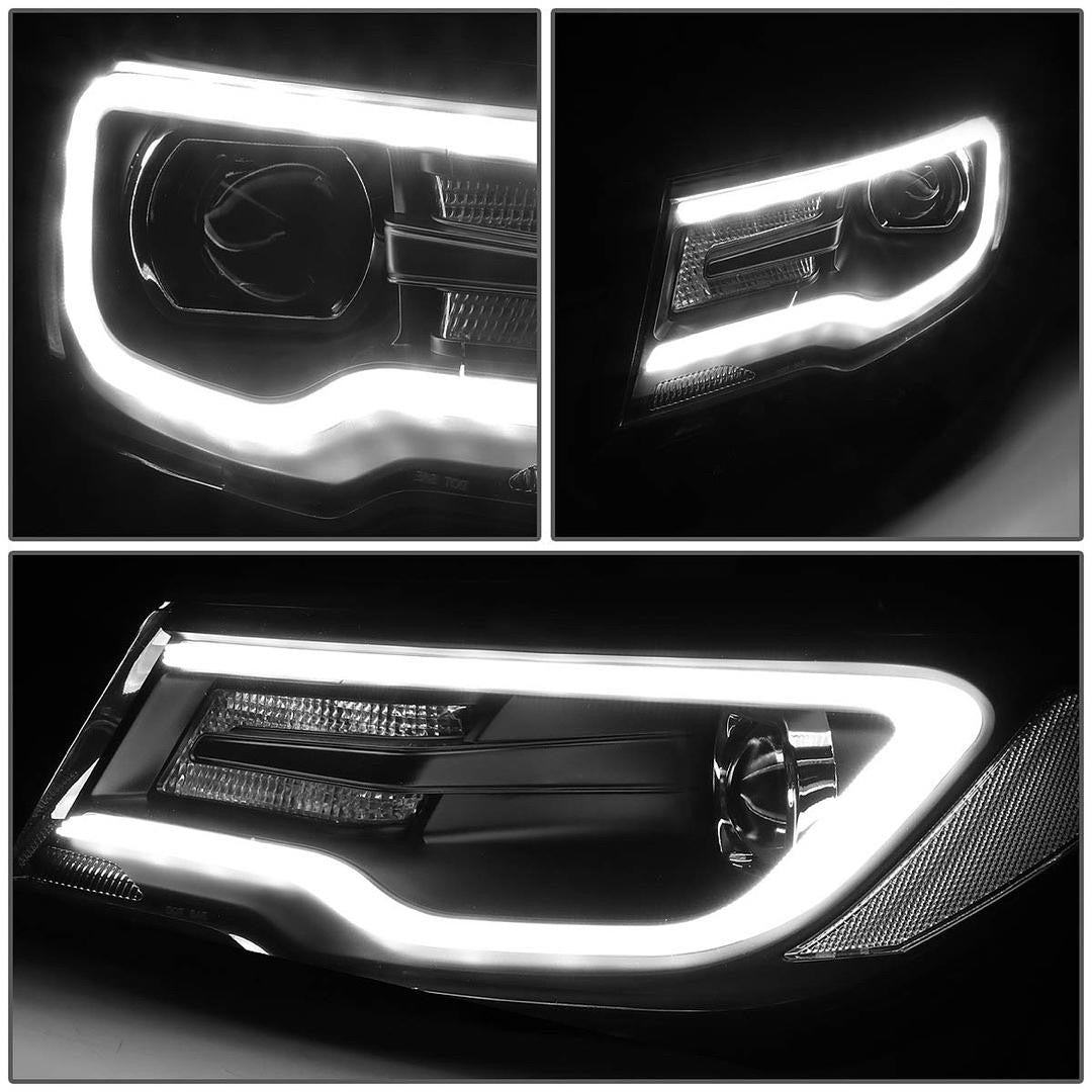 17-21 JEEP COMPASS BLACK HOUSING DRL PROJECTOR HEADLIGHTS