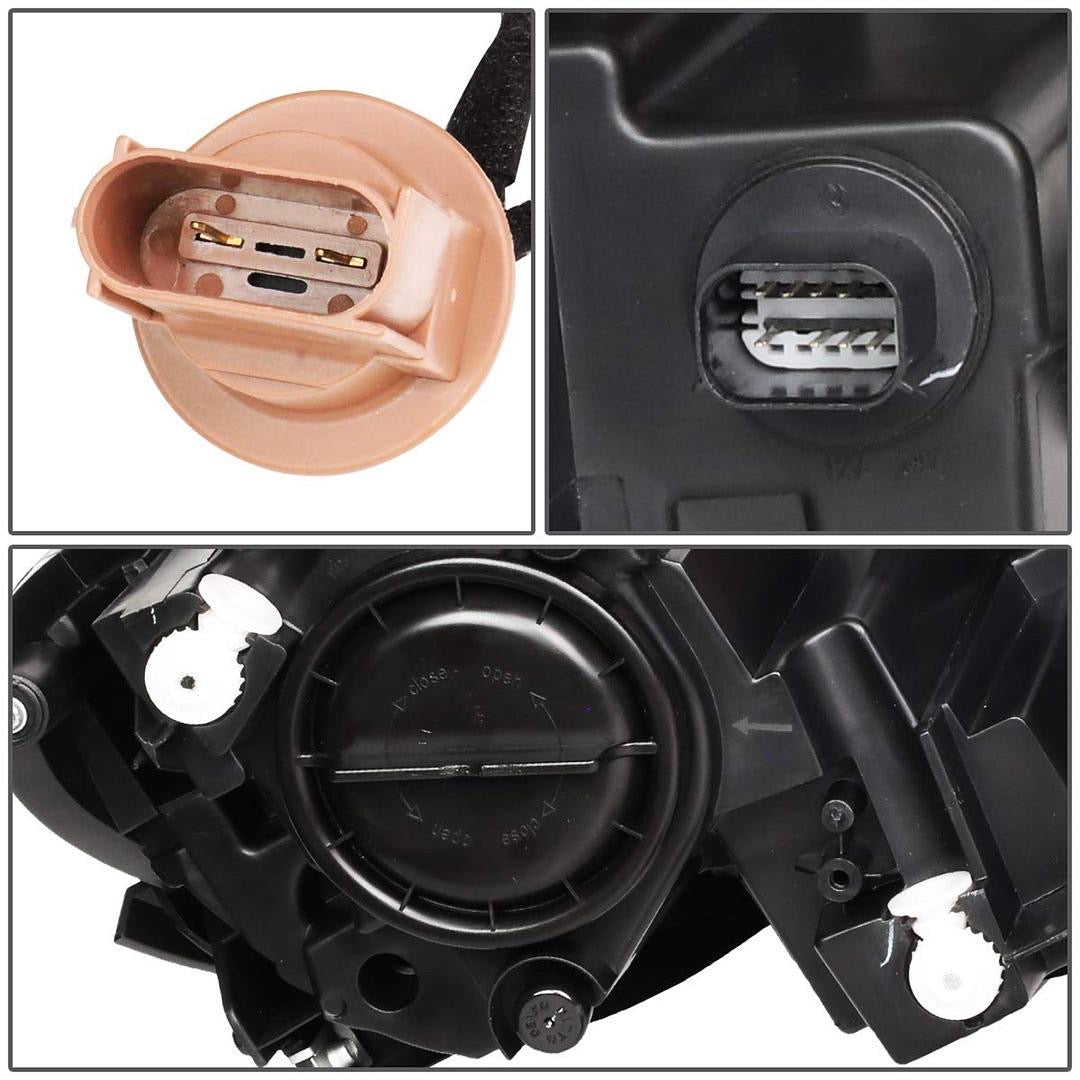17-21 JEEP COMPASS BLACK HOUSING DRL PROJECTOR HEADLIGHTS
