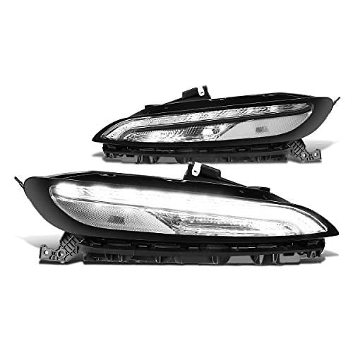 14-18 CHEROKEE PAIR OF PARKING TURN SIGNAL LIGHTS W/ LED DRL CHROME CLEAR REFLECTOR