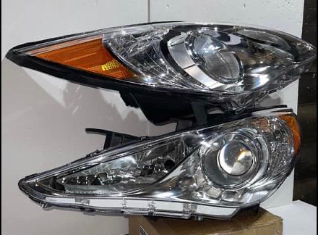 11-14 HYUNDAI SONATA CHROME / AMBER HEADLIGHTS