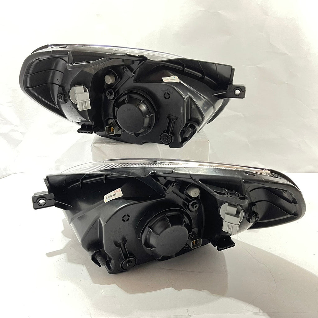 CHROME AMBER HEADLIGHTS REPLACEMENT 07-11 HYUNDAI ACCENT