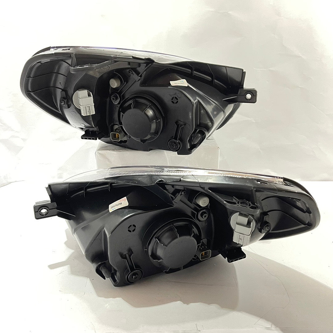 CHROME AMBER HEADLIGHTS REPLACEMENT 07-11 HYUNDAI ACCENT
