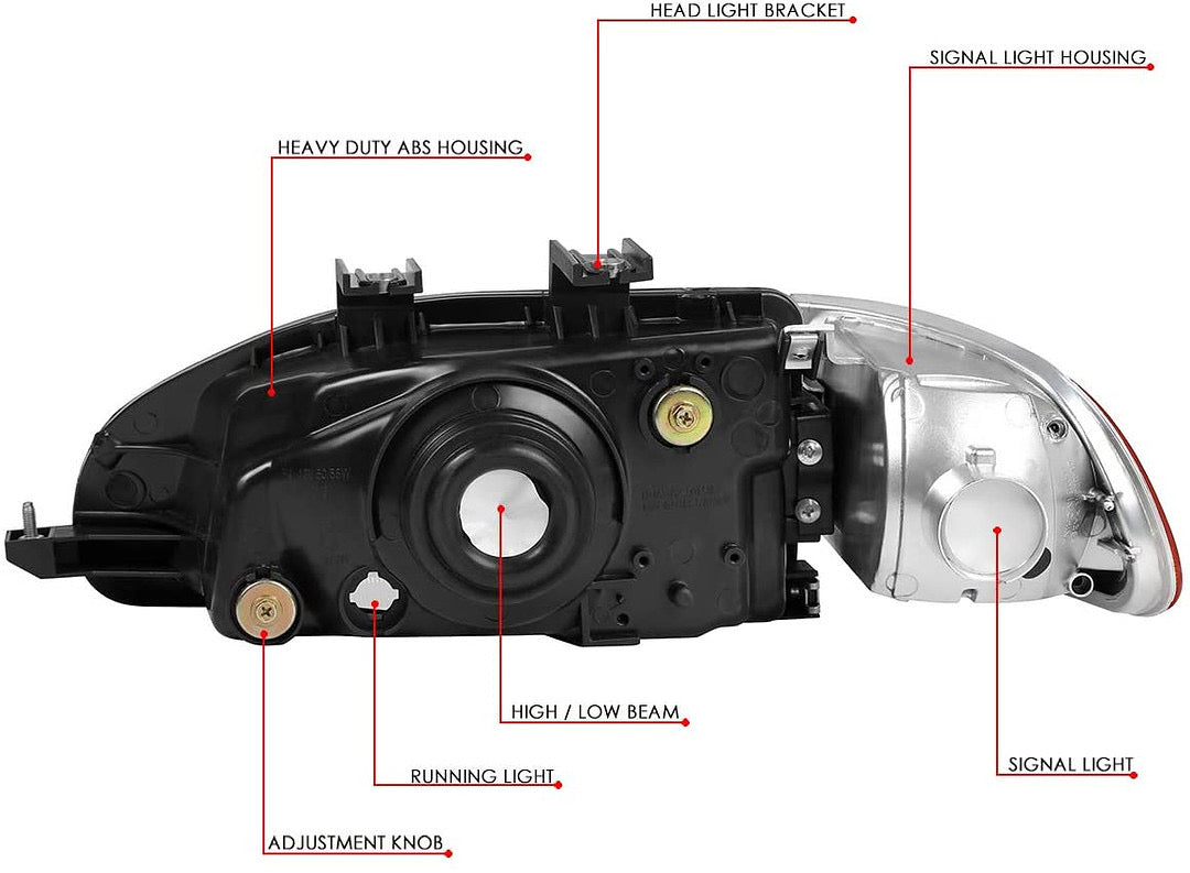 FAROS DELANTEROS HONDA CIVIC 2DR 3DR 92-95