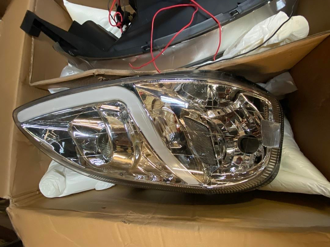 99-00 HONDA CIVIC CHROME CLEAR LED HEADLIGHTS