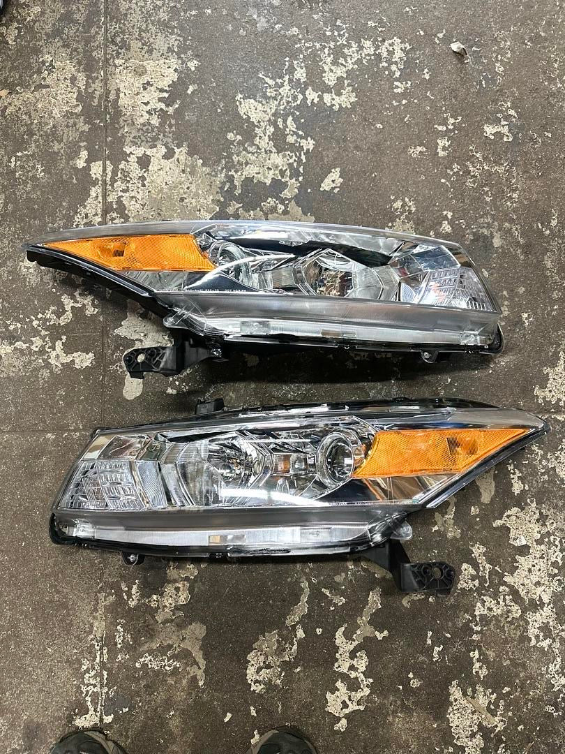 08-12 HONDA ACCORD 2DR COUPE ONLY CHROME AMBER HEADLIGHTS