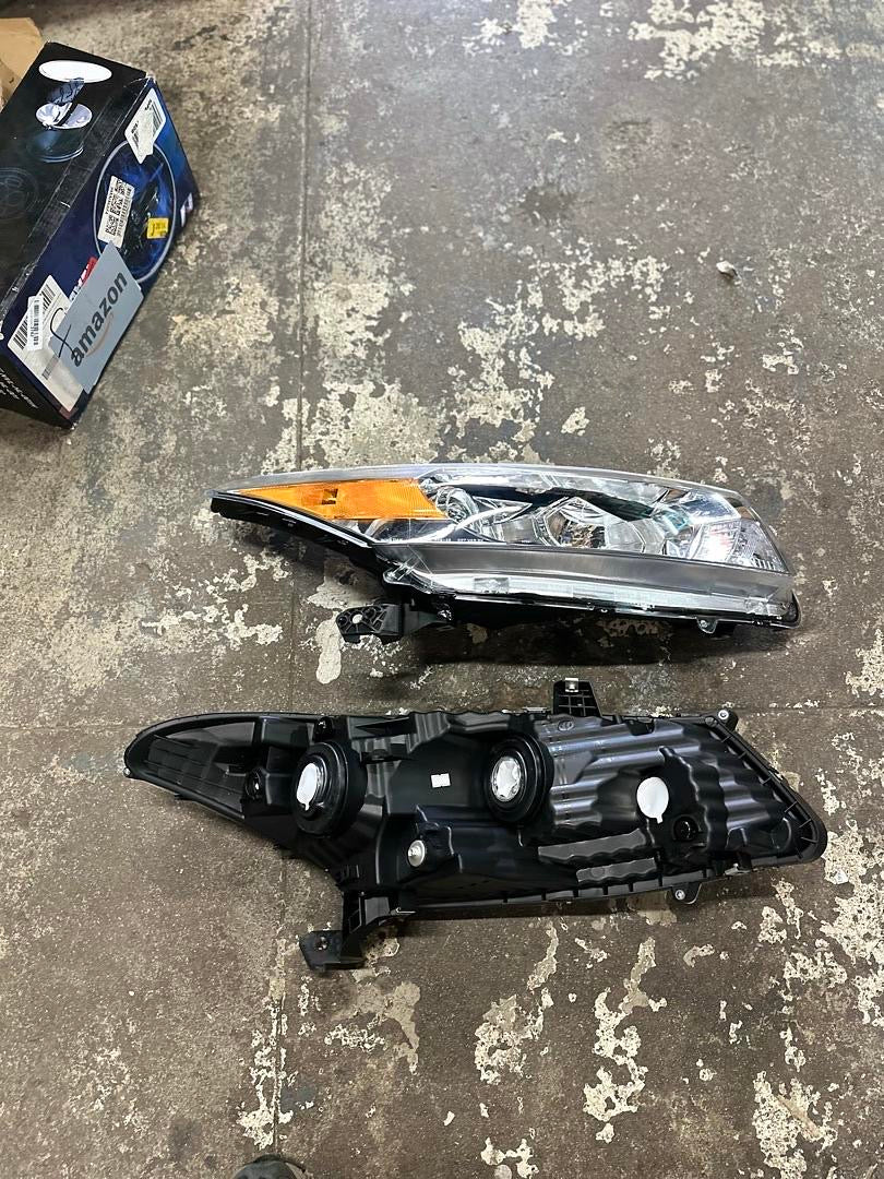 08-12 HONDA ACCORD 2DR COUPE ONLY CHROME AMBER HEADLIGHTS