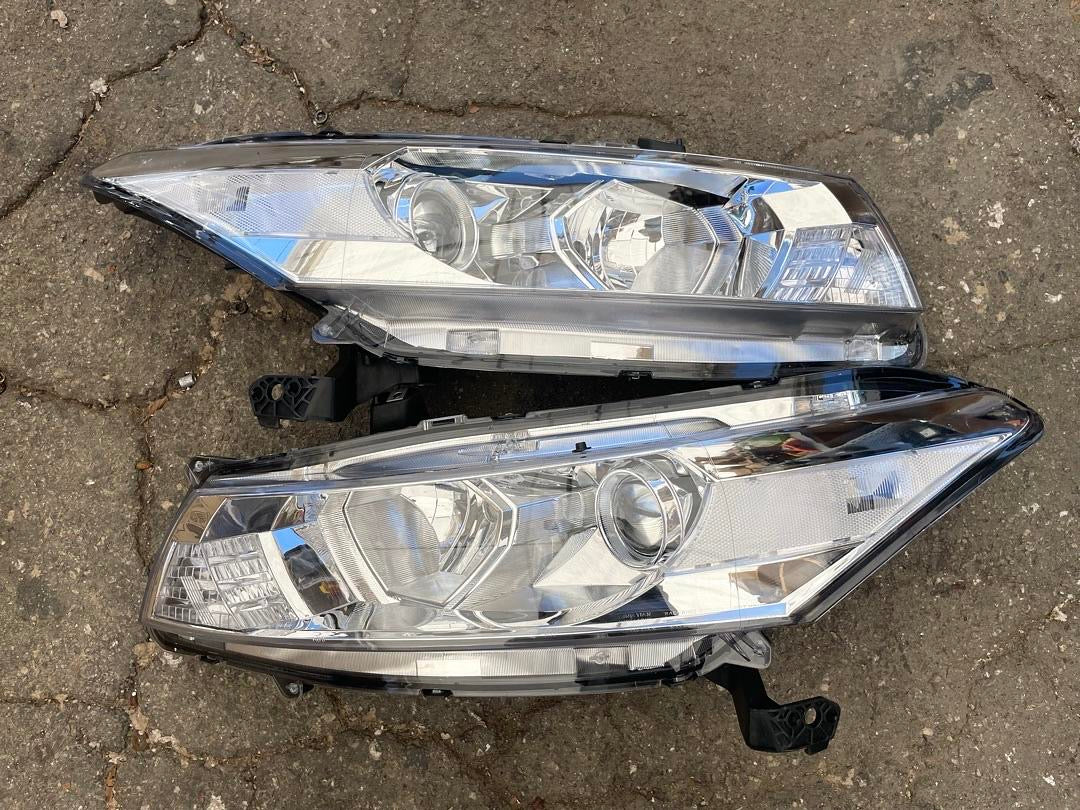 08-12 HONDA ACCORD 2DR COUPE CHROME HOUSING AND CLEAR REFLECTOR HEADLIGHTS