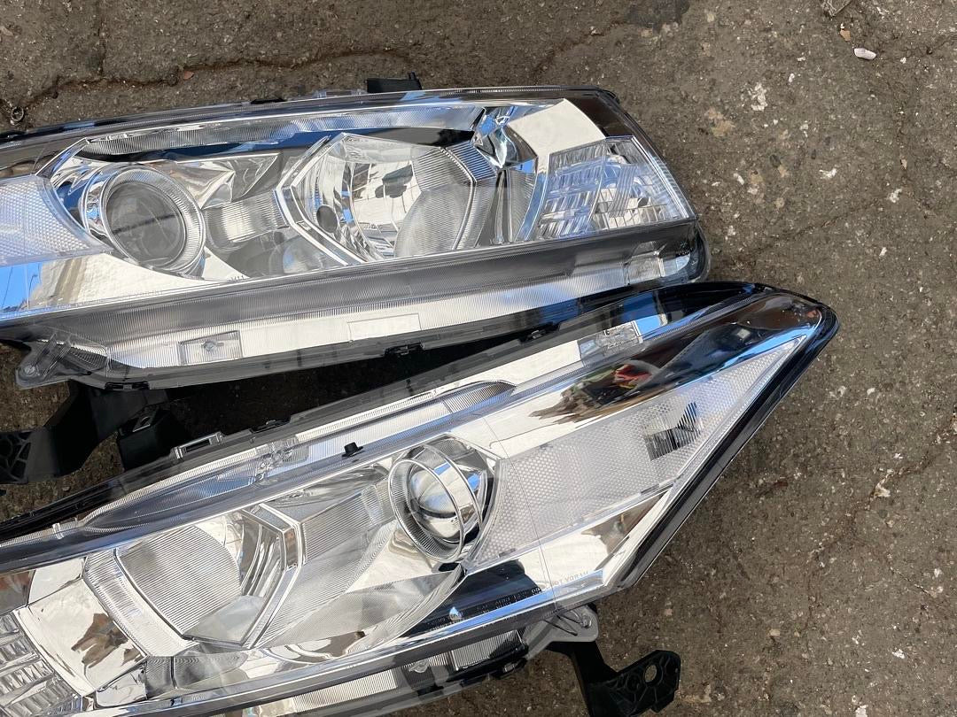 08-12 HONDA ACCORD 2DR COUPE CHROME HOUSING AND CLEAR REFLECTOR HEADLIGHTS