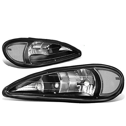 BLACK HOUSING CLEAR SIDE HEADLIGHTS REPLACEMENT FOR 99-05 GRAND AM