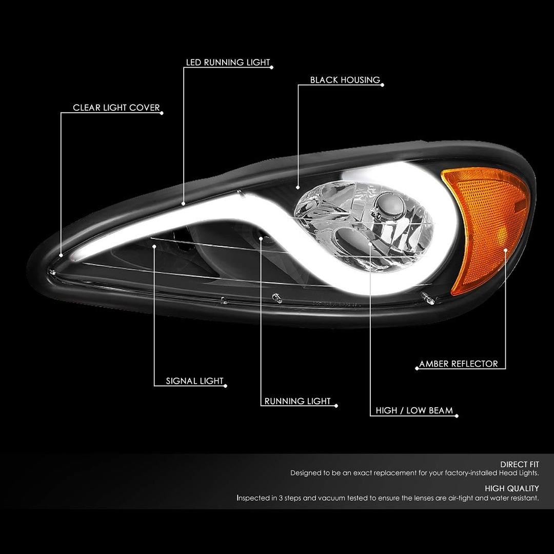 REFURBISHED PONTIAC GRAND AM LED HEADLIGHTS FOR 1999 TO 2005