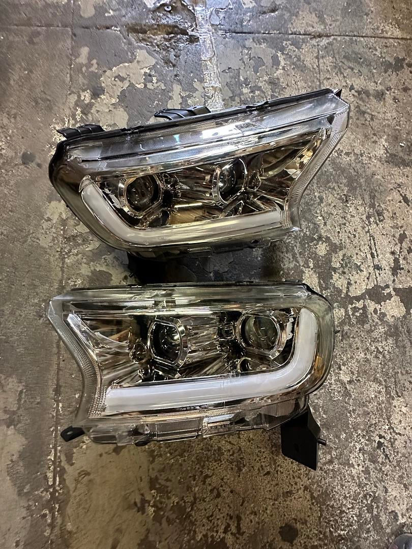 Open Box 19-21 SPEC D CHROME SEQUENTIAL LED DRL BAR PROJECTOR HEADLIGHTS