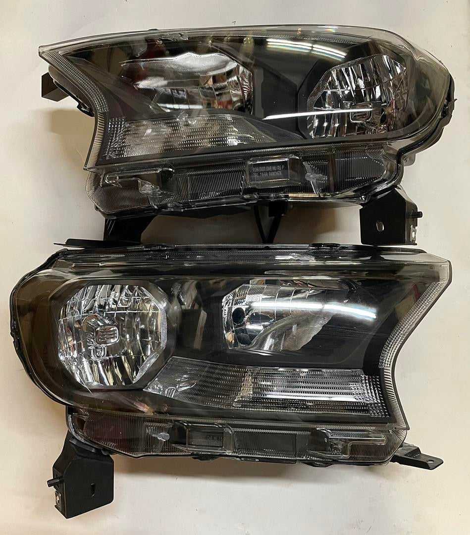 REFURBISHED HEADLIGHTS 19-21 RANGER XL XLT CLEAR REFLECTOR CLEAR LENS BLACK HOUSING
