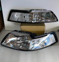 FORD MUSTANG CHROME HEADLIGHTS FOR 1999 TO 2004