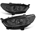 13-16 FORD FUSION SMOKE HOUSING CLEAR HEADLIGHTS LED SIDE MARKER