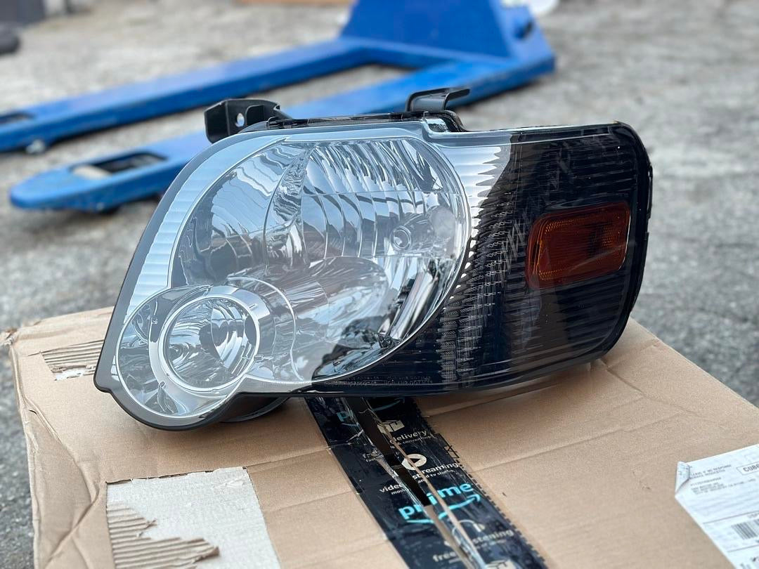 HL-OH-FEXP06-SM-AM 06-10 FORD EXPLORER SMOKED amber LENS HEADLIGHTS
