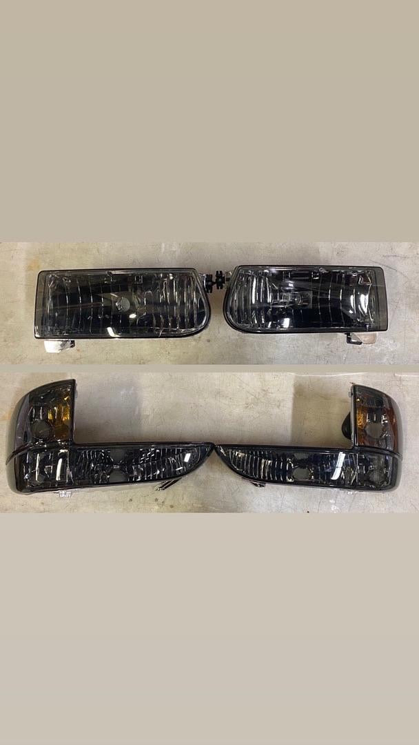 95-01 FORD EXPLORER smoked amber HEADLIGHTS