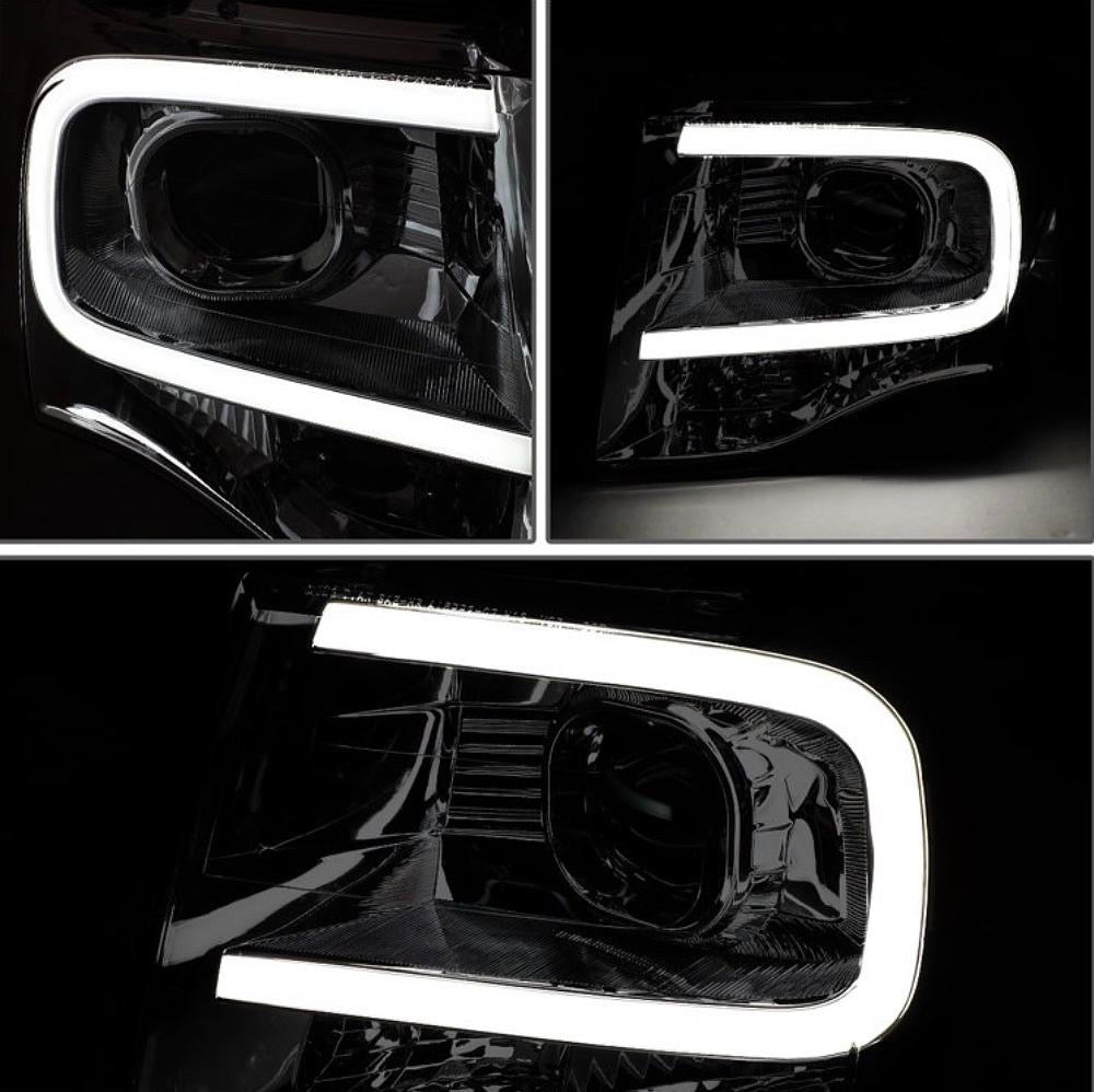 07-14 FORD EXPEDITION LED PROJECTOR SMOKED AMBER HEADLIGHTS