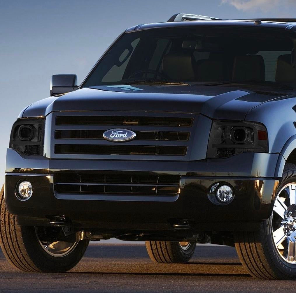 07-14 FORD EXPEDITION LED PROJECTOR SMOKED AMBER HEADLIGHTS