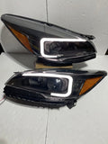 FORD ESCAPE LED DRL TUBE PROJECTOR BLACK HOUSING HEADLIGHTS FOR 2013 TO 2016
