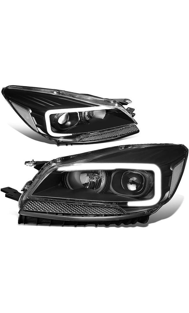 Open Box 13-16 FORD ESCAPE SMOKE LENS PROJECTOR HEADLIGHTS W/ LED DAY TIME RUNNING LIGHT BAR ( SMALL CRACK NOTHING BIG )