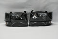 92-96 FORD F-150 / F-250 / F-350 6pc black amber headlights