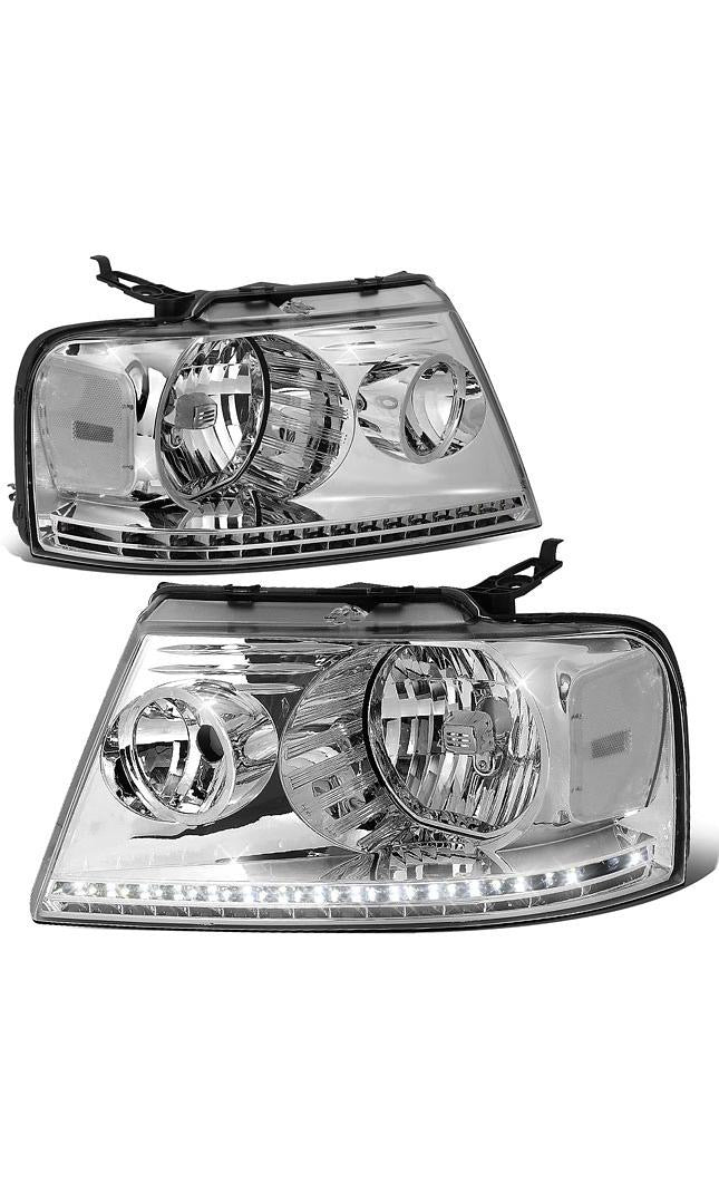 OPEN BOX 04-08 FORD F-150 / 06-08 LINCOLN MARK LT ALL CLEAR HEADLIGHTS W/ LED STRIP (COPY)