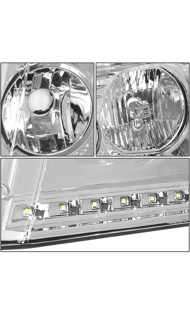 OPEN BOX 04-08 FORD F-150 / 06-08 LINCOLN MARK LT ALL CLEAR HEADLIGHTS W/ LED STRIP (COPY)