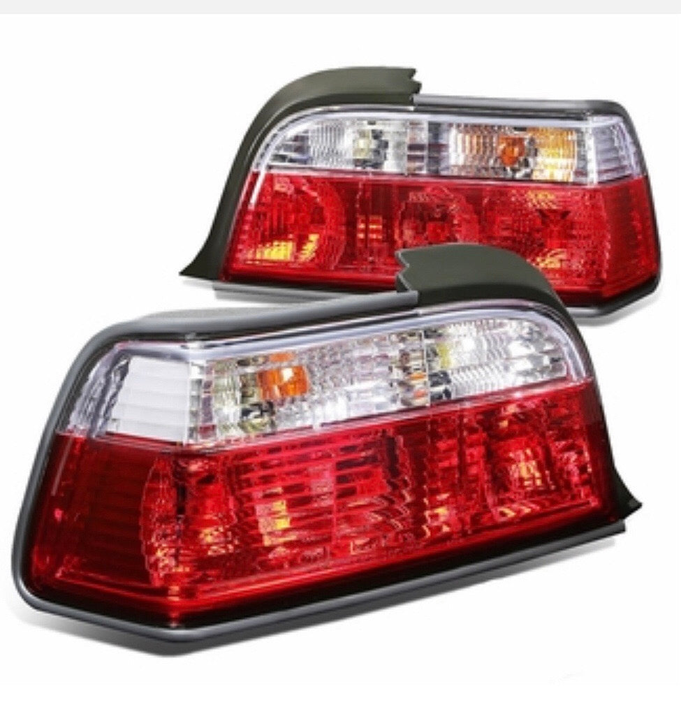 92-99 BMW 318I CONVERIBLE RED CLEAR TAILLIGHTS